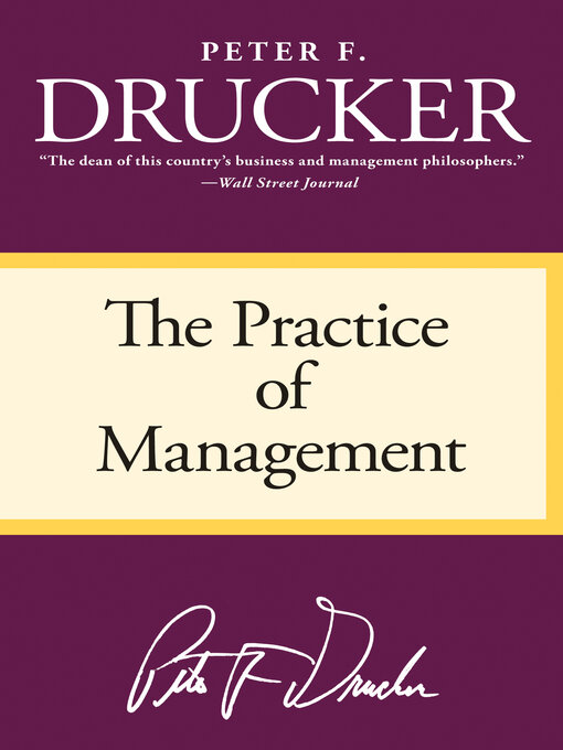Title details for The Practice of Management by Peter F. Drucker - Wait list